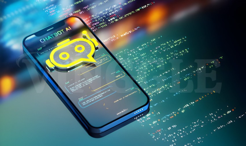 Chatbot AI Icon Over Smart Phone Artificial Intelligence