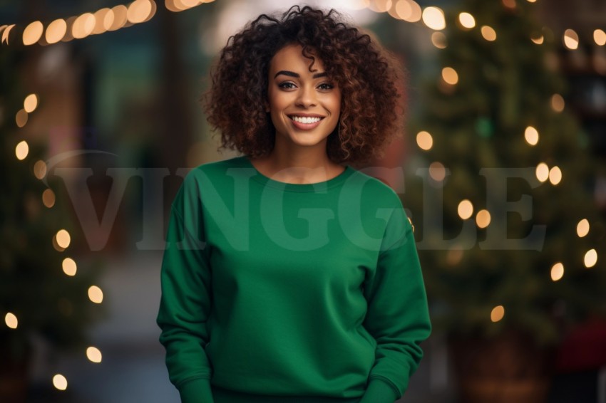 Christmas Green Gildan 18000 Sweatshirt Free Mockup