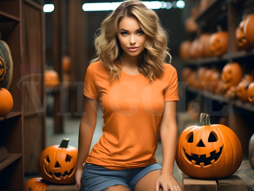 Bella Canvas 3001 Halloween TShirt Free Mockup