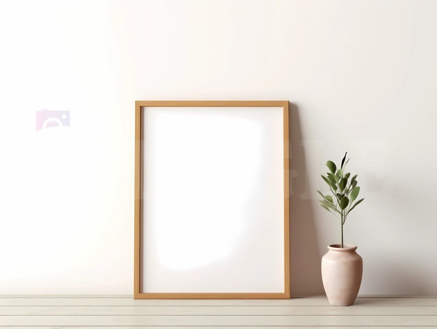 Wooden Wall Art Frame Free Mockup