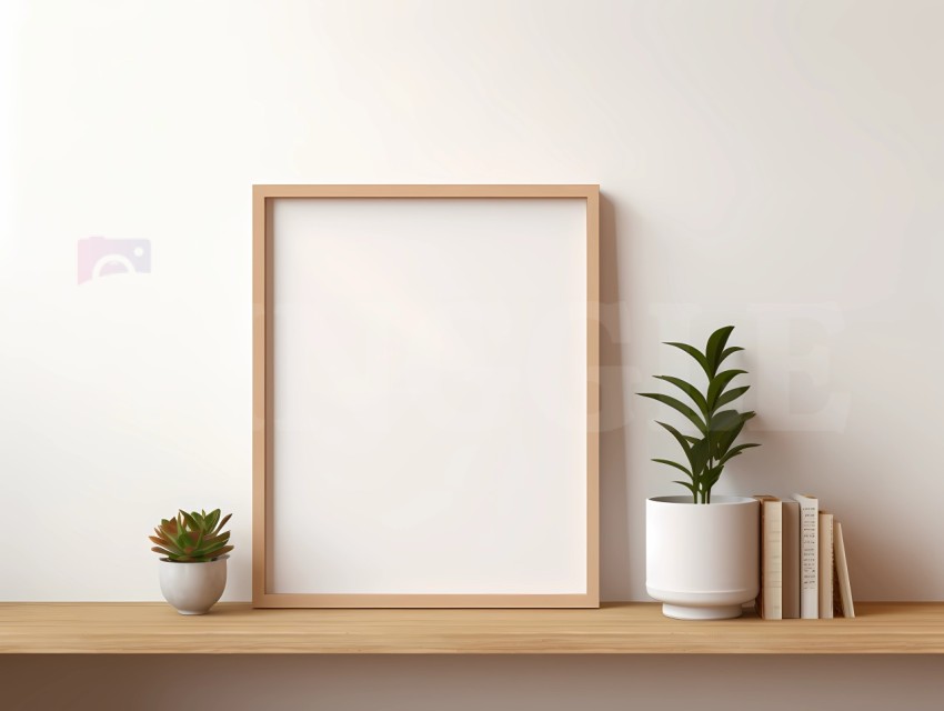 Wooden Wall Art Frame Free Mockup