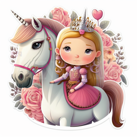 Princess Unicorn Sticker