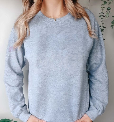 Gray Sweatshirt Gildan 18000 Free Mockup