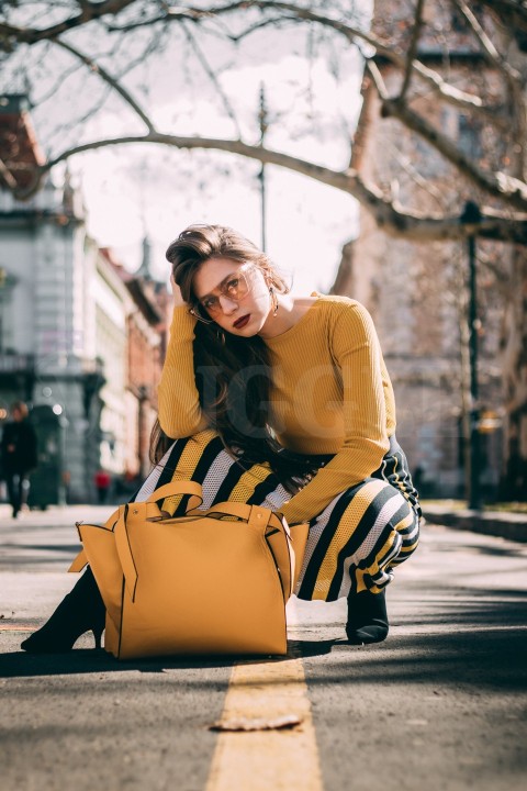 Women wearing brown crew