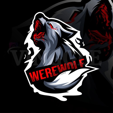 Angry werewolf mascot logo esport template