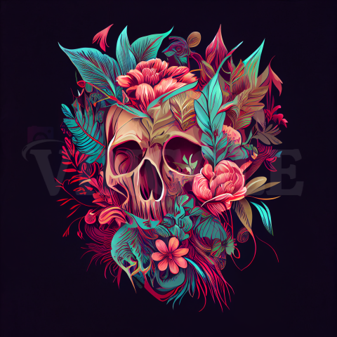 Floral Skull Design