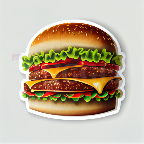 Cheese Burger Sticker