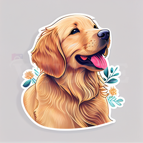 Golden Retriever Dog Sticker